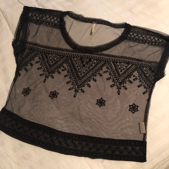 Free People Vicki Lace Top - Picture 2 of 3